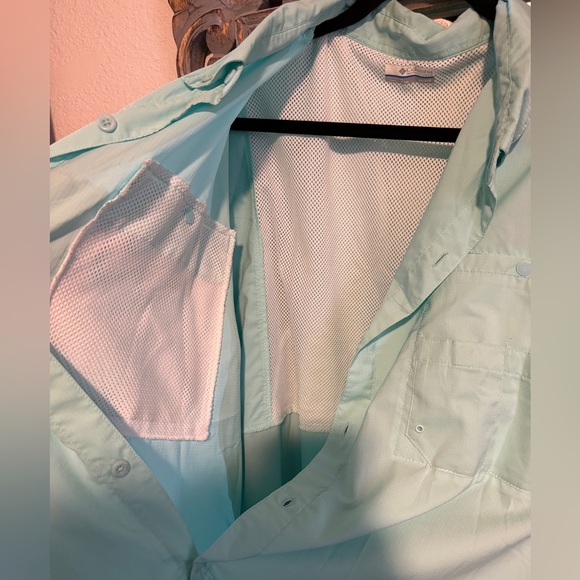 Men’s PFG Tamiami II Short Sleeve Shirt Seafoam Green Button Up Size 3X 3xl - Picture 8 of 10